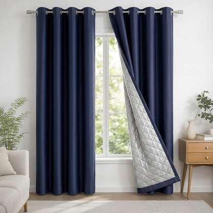 Rideau anti bruit occultant Sorona - Bleu Royal
