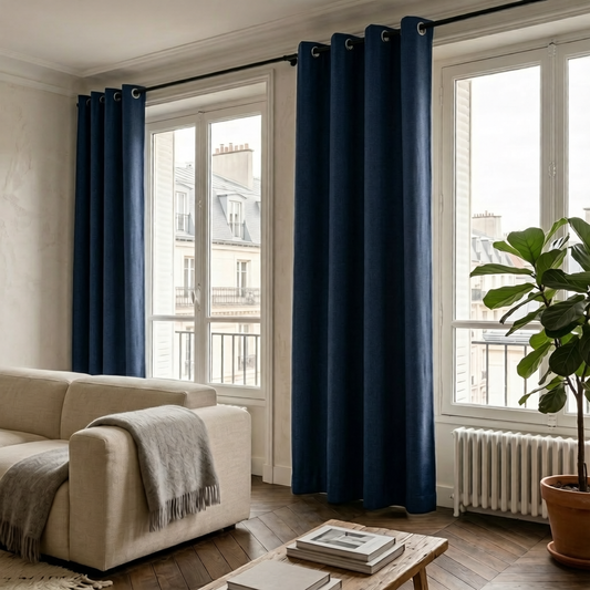 Rideau anti bruit occultant Sorona - Bleu Royal